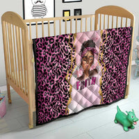 Black Her Story Quilt Faith Pink Leopard - Wonder Print Shop