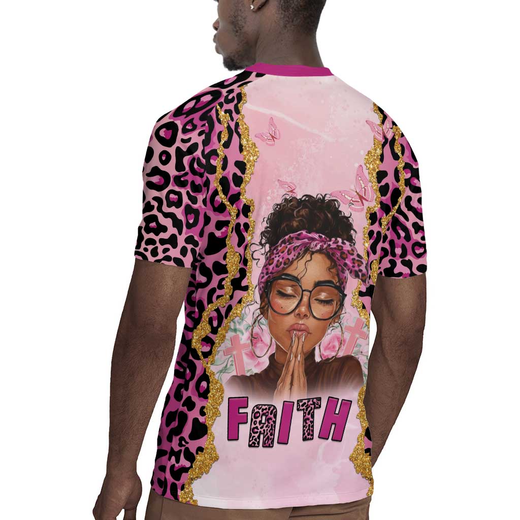Black Her Story Rugby Jersey Faith Pink Leopard - Wonder Print Shop