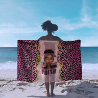 Black Her Story Sarong Faith Pink Leopard - Wonder Print Shop