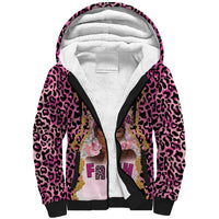 Black Her Story Sherpa Hoodie Faith Pink Leopard - Wonder Print Shop