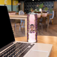 Black Her Story Skinny Tumbler Faith Pink Leopard - Wonder Print Shop