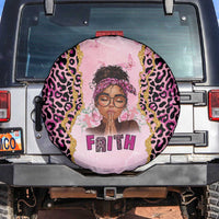 Black Her Story Spare Tire Cover Faith Pink Leopard - Wonder Print Shop