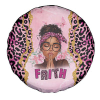 Black Her Story Spare Tire Cover Faith Pink Leopard - Wonder Print Shop