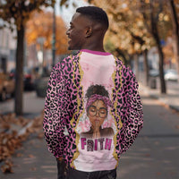 Black Her Story Sweatshirt Faith Pink Leopard - Wonder Print Shop