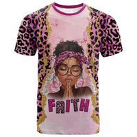 Black Her Story T shirt Faith Pink Leopard - Wonder Print Shop