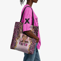Black Her Story Tote Bag Faith Pink Leopard - Wonder Print Shop