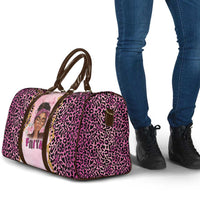 Black Her Story Travel Bag Faith Pink Leopard - Wonder Print Shop