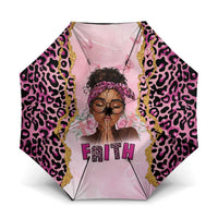 Black Her Story Umbrella Faith Pink Leopard - Wonder Print Shop