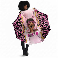 Black Her Story Umbrella Faith Pink Leopard - Wonder Print Shop