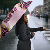 Black Her Story Umbrella Faith Pink Leopard - Wonder Print Shop