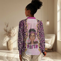 Black Her Story Women Casual Shirt Faith Pink Leopard - Wonder Print Shop