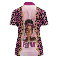 Black Her Story Women Polo Shirt Faith Pink Leopard - Wonder Print Shop