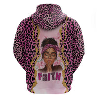 Black Her Story Zip Hoodie Faith Pink Leopard - Wonder Print Shop