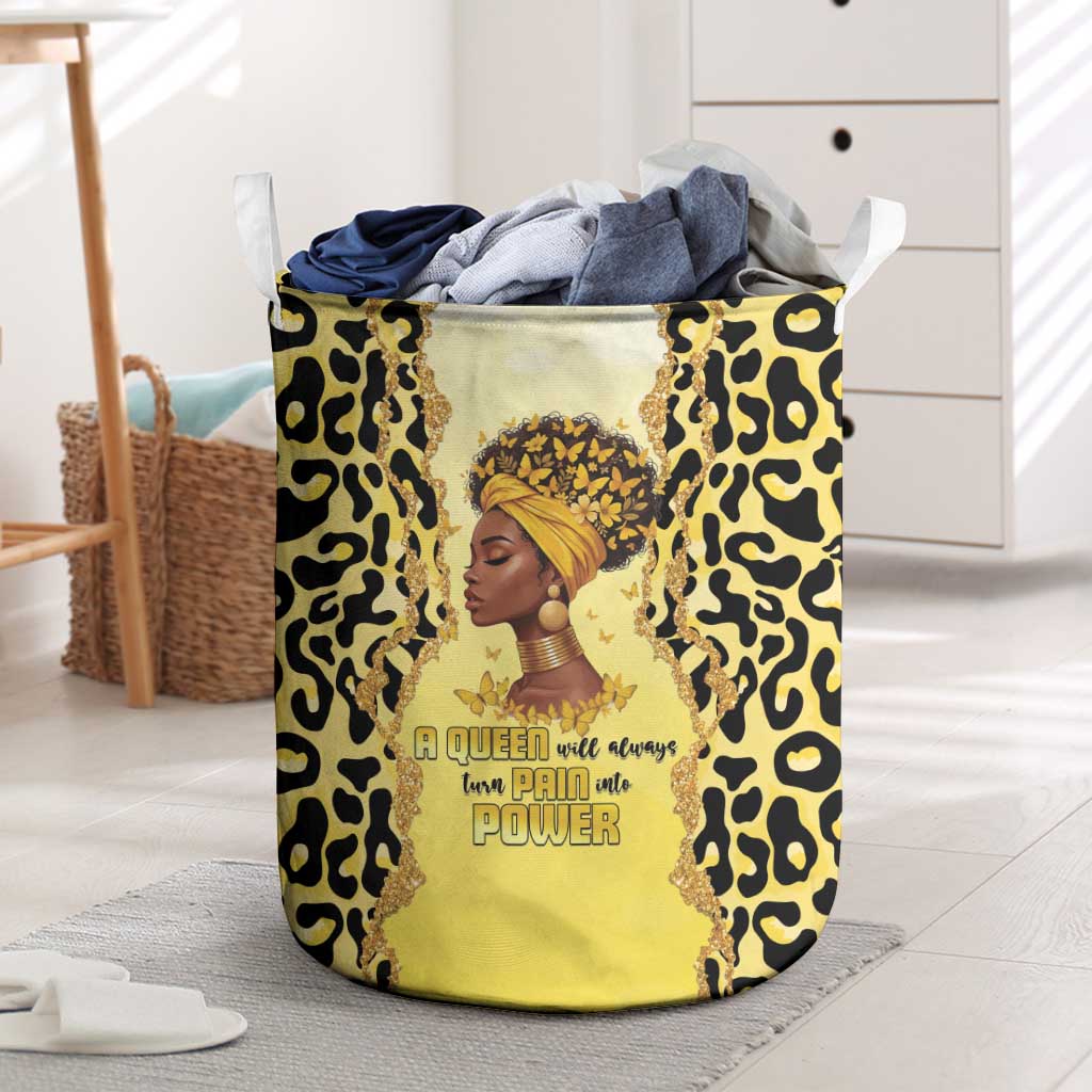 Black Her Story Laundry Basket A Queen Turns Pain Into Power - Wonder Print Shop