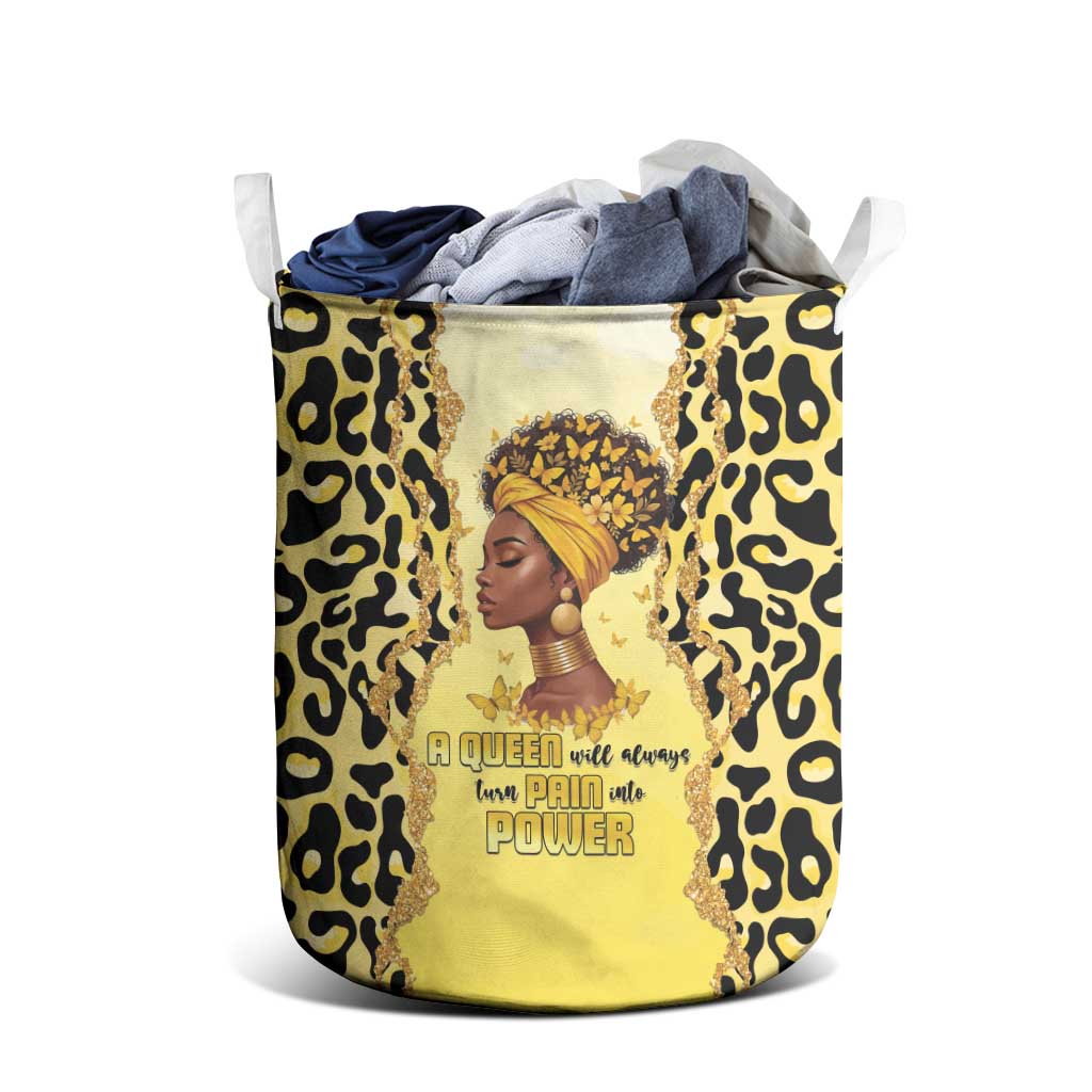 Black Her Story Laundry Basket A Queen Turns Pain Into Power - Wonder Print Shop