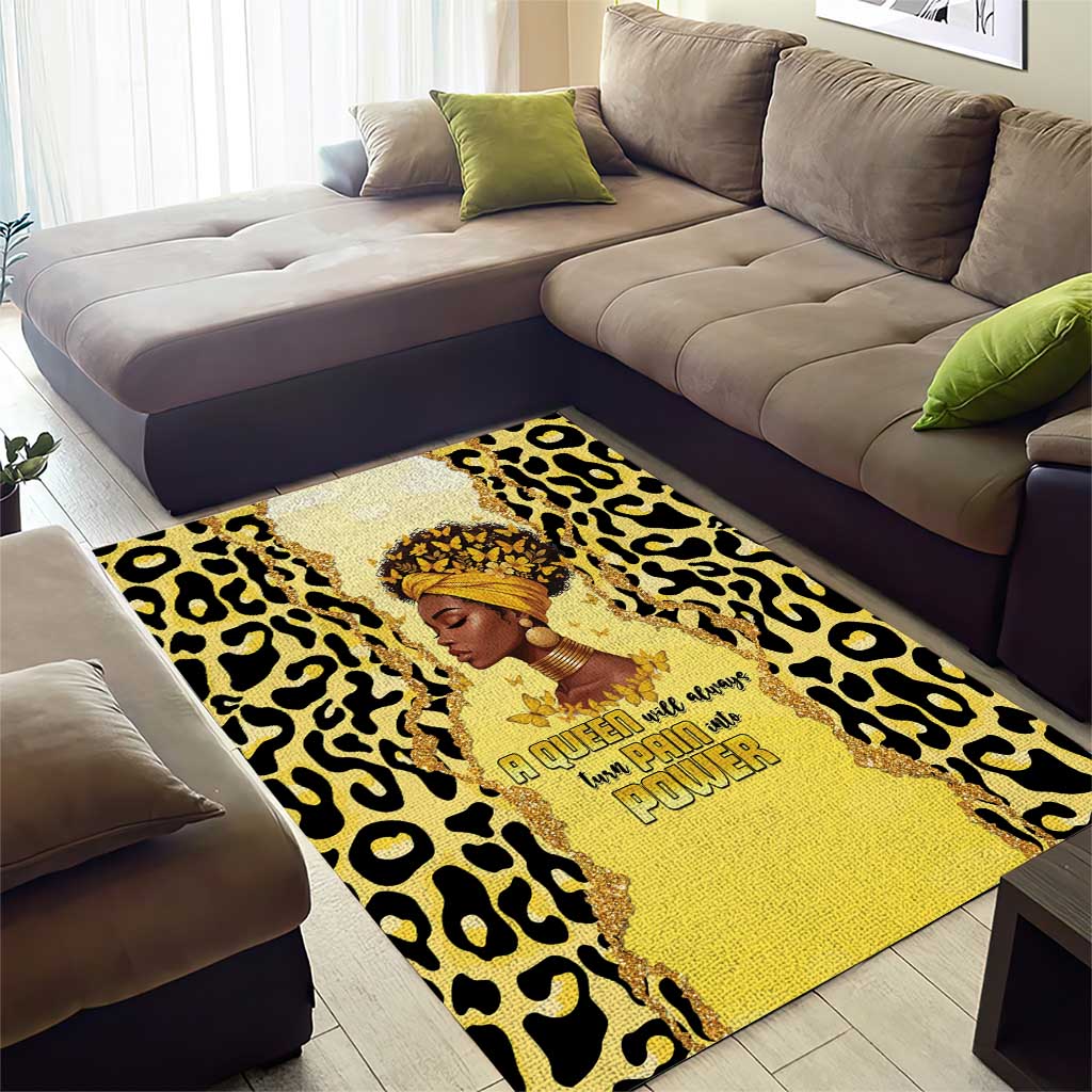 Black Her Story Area Rug A Queen Turns Pain Into Power - Wonder Print Shop
