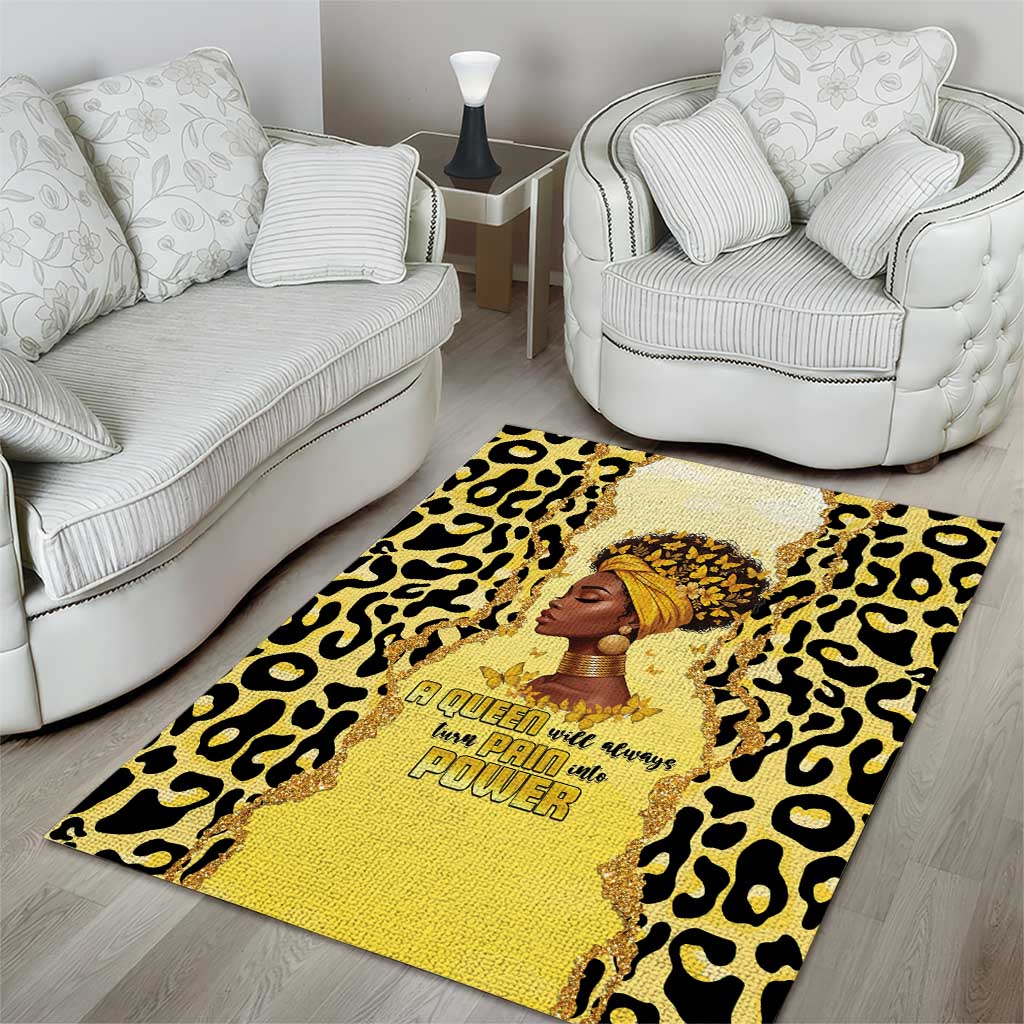 Black Her Story Area Rug A Queen Turns Pain Into Power - Wonder Print Shop