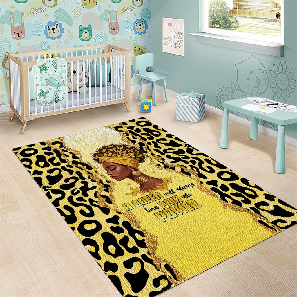 Black Her Story Area Rug A Queen Turns Pain Into Power - Wonder Print Shop