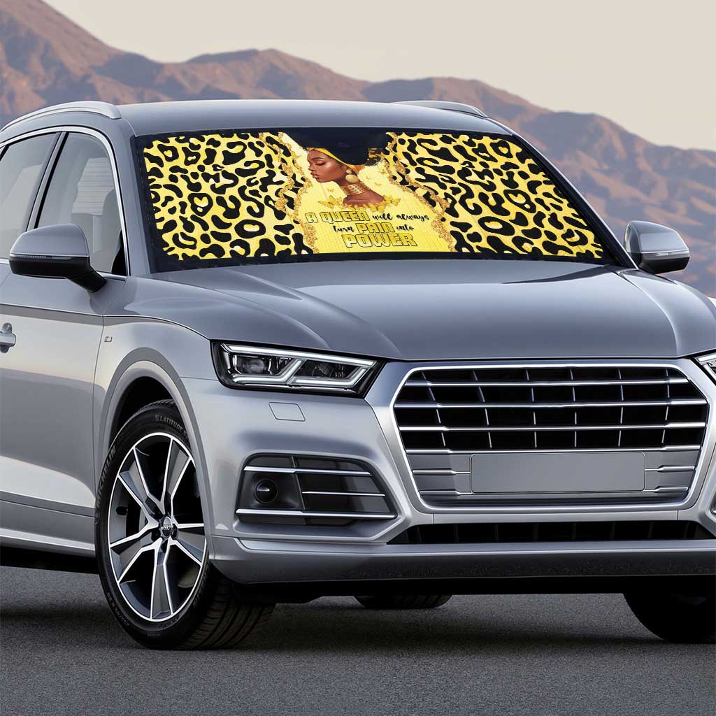 Black Her Story Auto Sun Shade A Queen Turns Pain Into Power - Wonder Print Shop