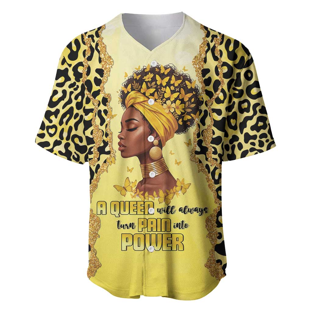 Black Her Story Baseball Jersey A Queen Turns Pain Into Power - Wonder Print Shop