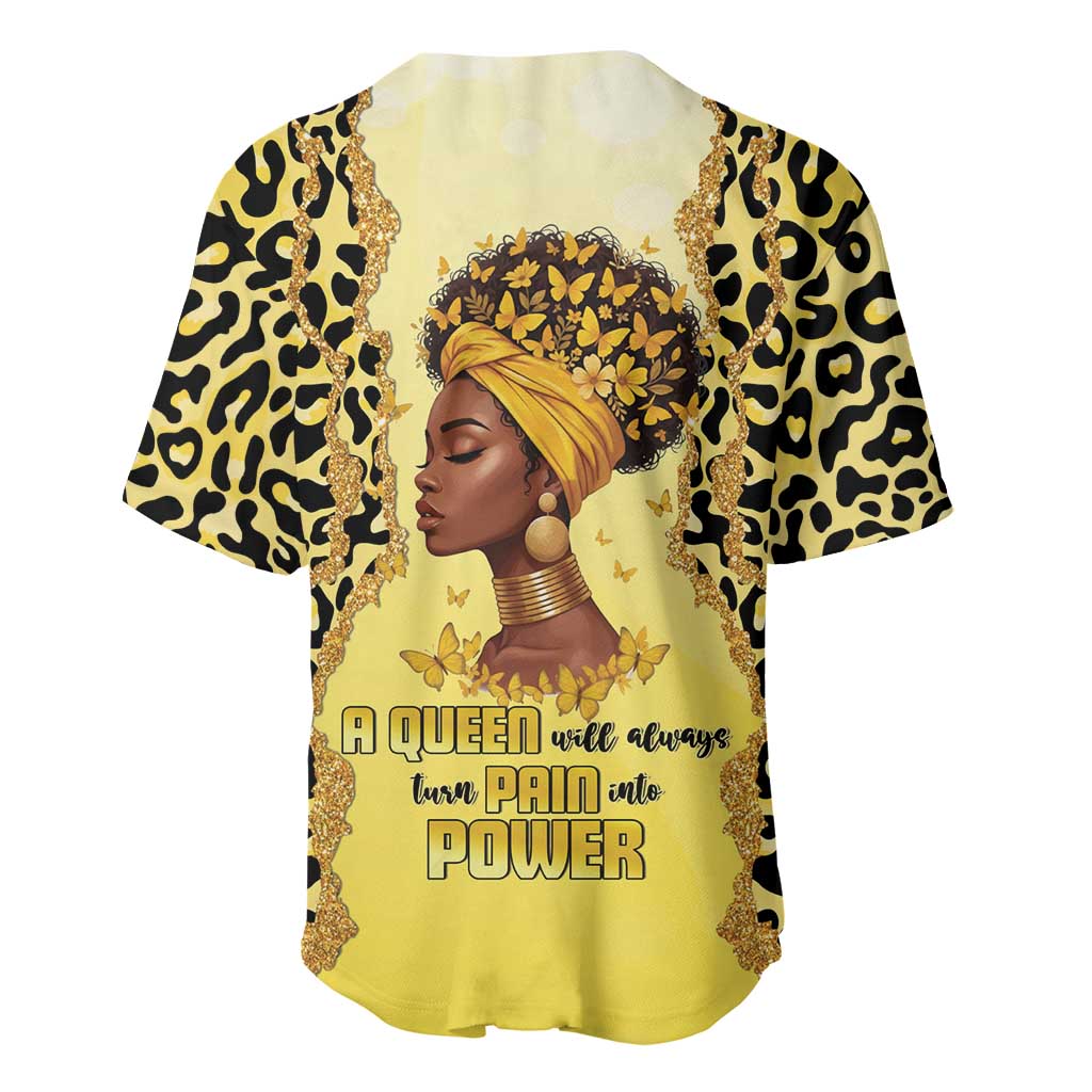 Black Her Story Baseball Jersey A Queen Turns Pain Into Power - Wonder Print Shop