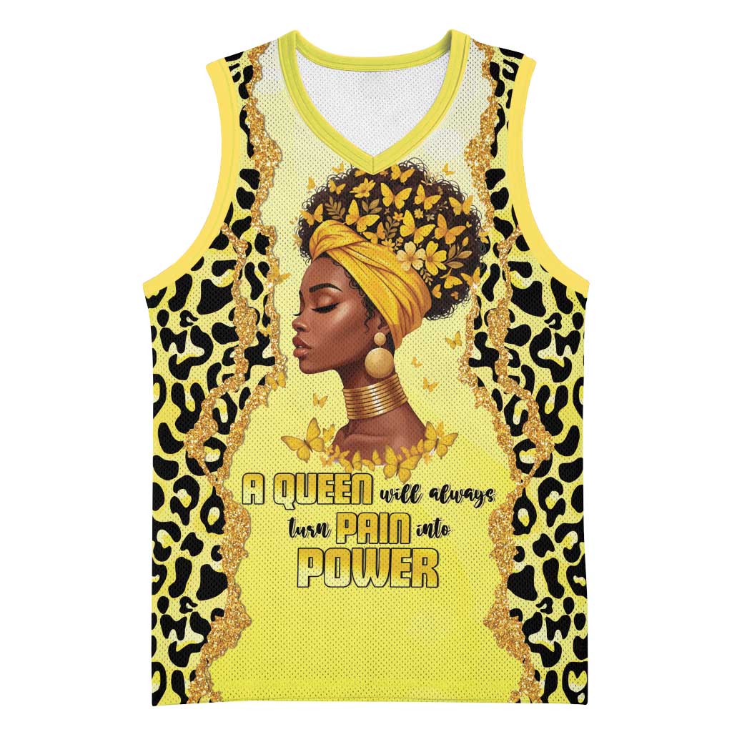 Black Her Story Basketball Jersey A Queen Turns Pain Into Power - Wonder Print Shop