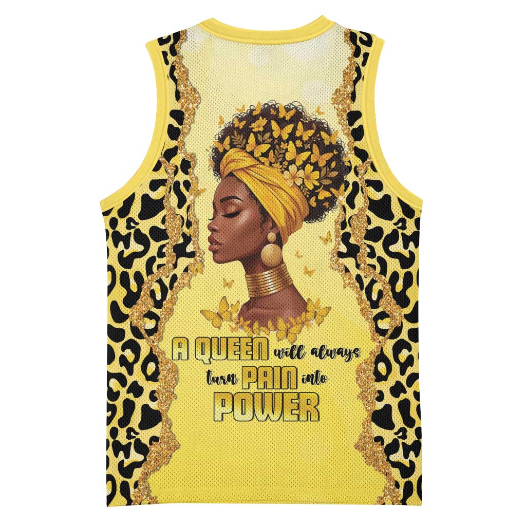 Black Her Story Basketball Jersey A Queen Turns Pain Into Power - Wonder Print Shop