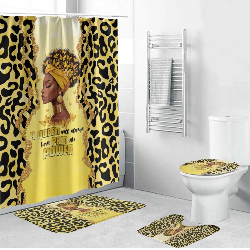 Black Her Story Bathroom Set A Queen Turns Pain Into Power - Wonder Print Shop