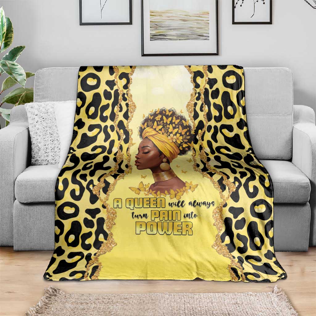 Black Her Story Blanket A Queen Turns Pain Into Power - Wonder Print Shop