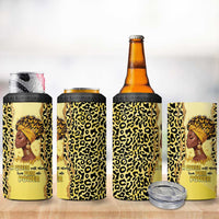 Black Her Story 4 in 1 Can Cooler Tumbler A Queen Turns Pain Into Power - Wonder Print Shop