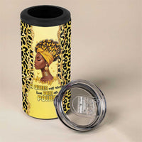 Black Her Story 4 in 1 Can Cooler Tumbler A Queen Turns Pain Into Power - Wonder Print Shop