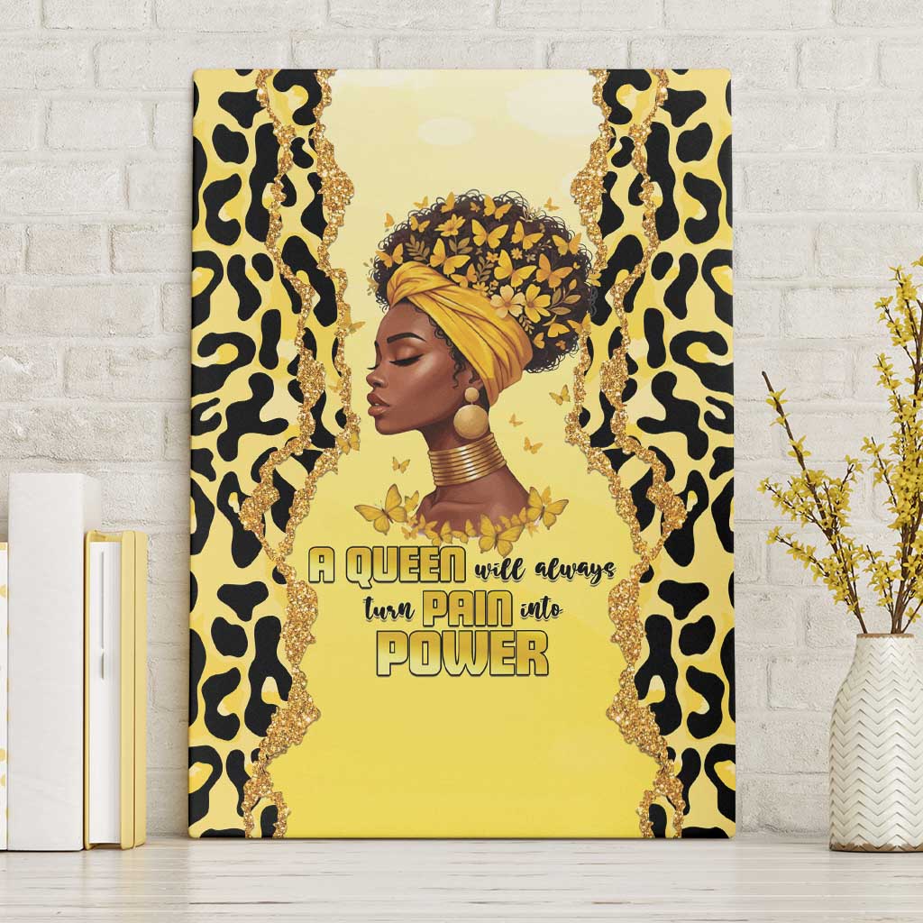Black Her Story Canvas Wall Art A Queen Turns Pain Into Power - Wonder Print Shop