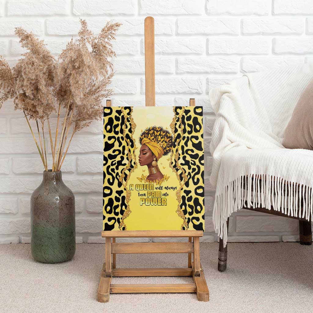 Black Her Story Canvas Wall Art A Queen Turns Pain Into Power - Wonder Print Shop