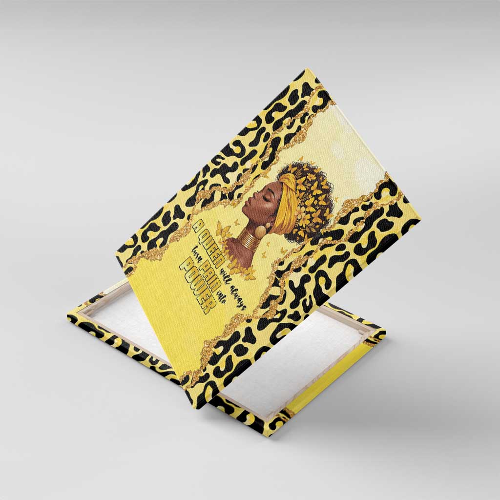 Black Her Story Canvas Wall Art A Queen Turns Pain Into Power - Wonder Print Shop