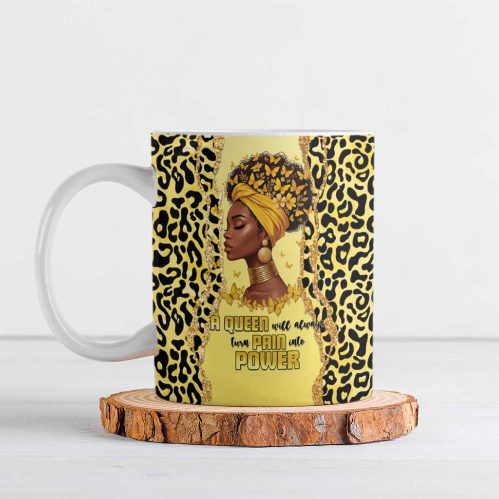 Black Her Story Ceramic Mug A Queen Turns Pain Into Power - Wonder Print Shop
