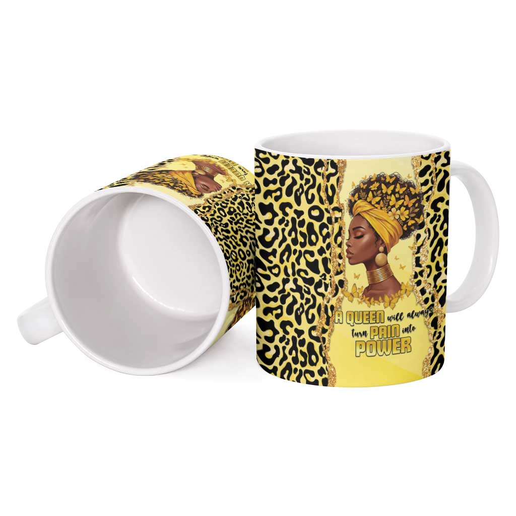 Black Her Story Ceramic Mug A Queen Turns Pain Into Power - Wonder Print Shop