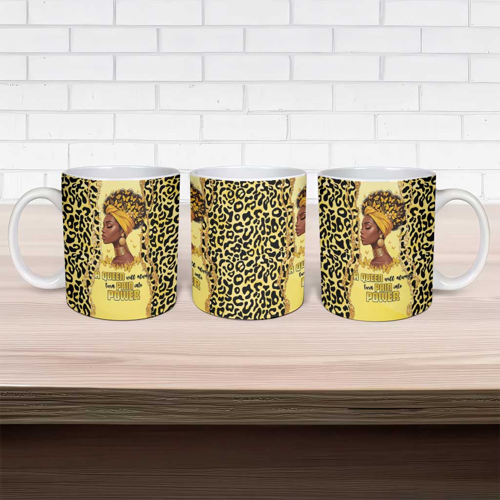 Black Her Story Ceramic Mug A Queen Turns Pain Into Power - Wonder Print Shop
