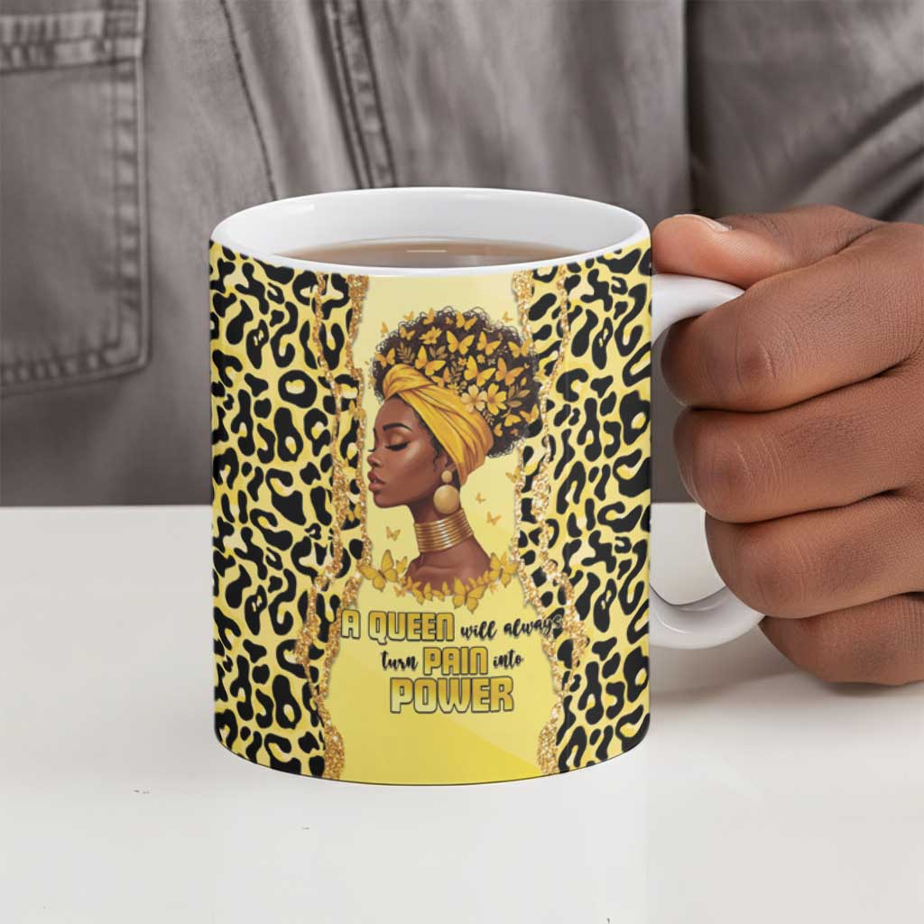 Black Her Story Ceramic Mug A Queen Turns Pain Into Power - Wonder Print Shop