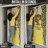 Black Her Story Door Cover A Queen Turns Pain Into Power - Wonder Print Shop