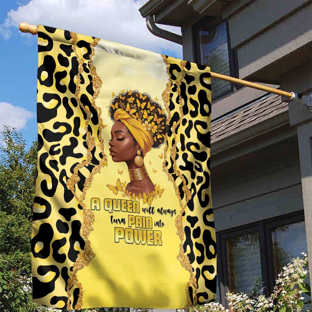 Black Her Story Garden Flag A Queen Turns Pain Into Power - Wonder Print Shop