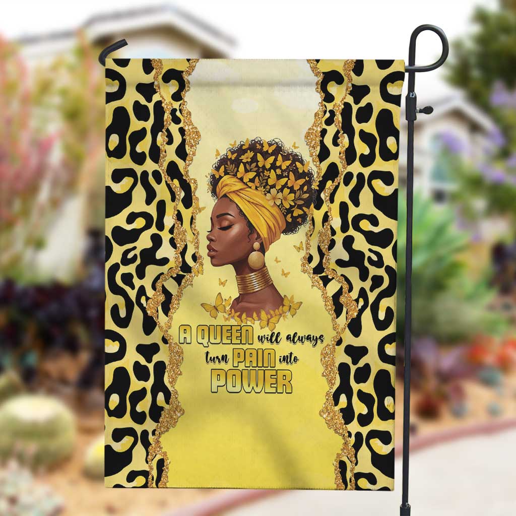 Black Her Story Garden Flag A Queen Turns Pain Into Power - Wonder Print Shop