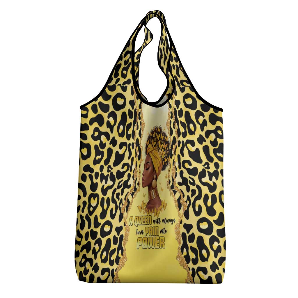 Black Her Story Grocery Bag A Queen Turns Pain Into Power - Wonder Print Shop