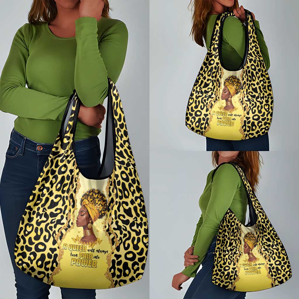 Black Her Story Grocery Bag A Queen Turns Pain Into Power - Wonder Print Shop