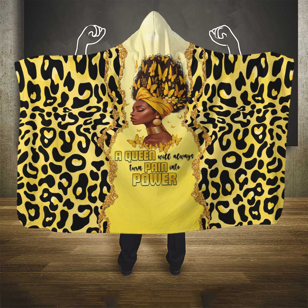 Black Her Story Hooded Blanket A Queen Turns Pain Into Power - Wonder Print Shop