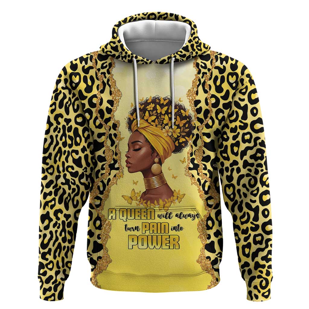 Black Her Story Hoodie A Queen Turns Pain Into Power - Wonder Print Shop