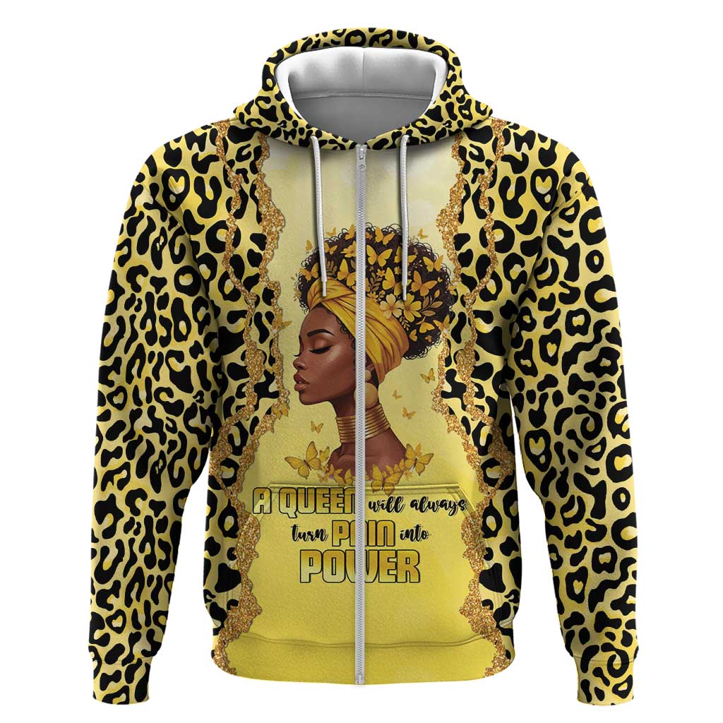 Black Her Story Hoodie A Queen Turns Pain Into Power - Wonder Print Shop