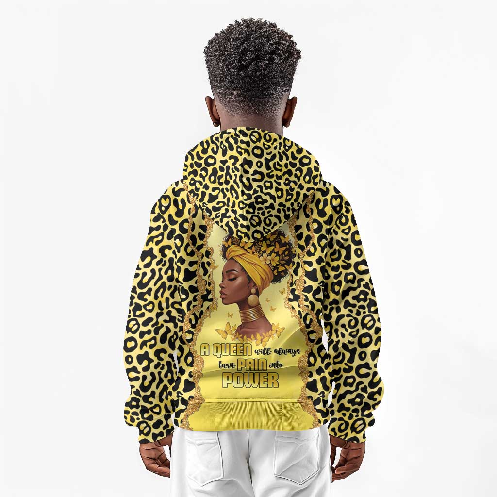 Black Her Story Kid Hoodie A Queen Turns Pain Into Power - Wonder Print Shop