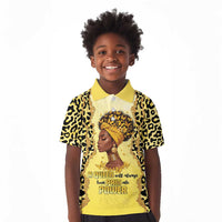 Black Her Story Kid Polo Shirt A Queen Turns Pain Into Power - Wonder Print Shop
