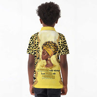 Black Her Story Kid Polo Shirt A Queen Turns Pain Into Power - Wonder Print Shop