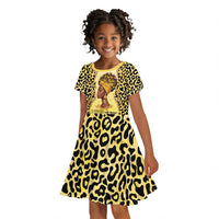 Black Her Story Kid Short Sleeve Dress A Queen Turns Pain Into Power - Wonder Print Shop